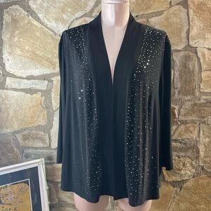 R&M Richards Elegant Black Cardigan
